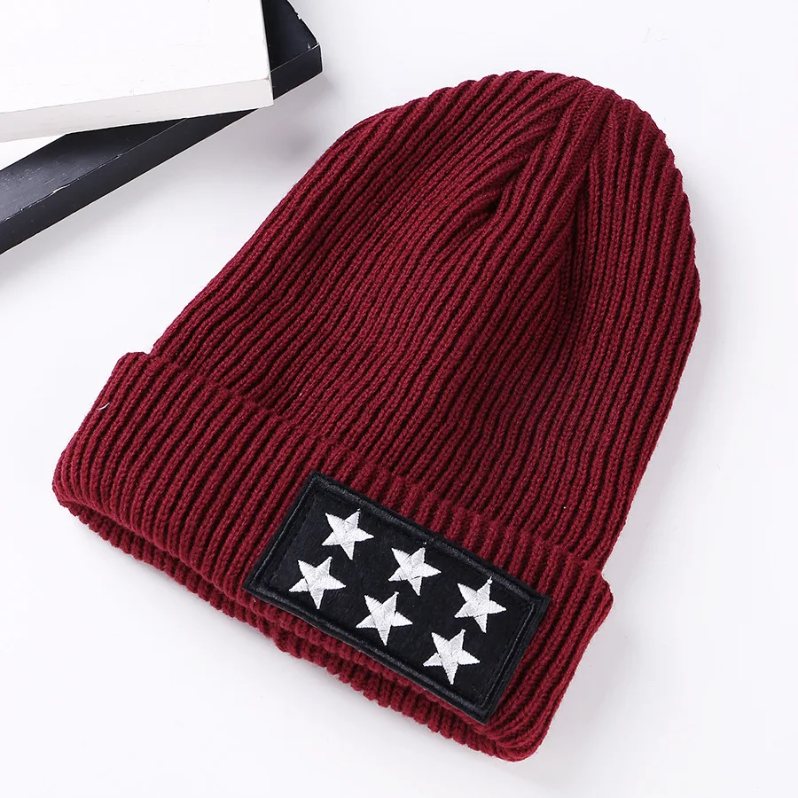 Звезды Новая мода Skullies для Для мужчин Повседневное Кепки одноцветное Цвета