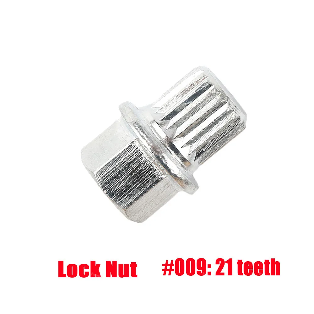 8D0601139F 009#21 зубья для VW Golf Jetta Passat Audi A4 A6 A8 TT Противоугонные колеса Болт замок гайка ключ адаптер - Название цвета: x1 Lock Nut 009