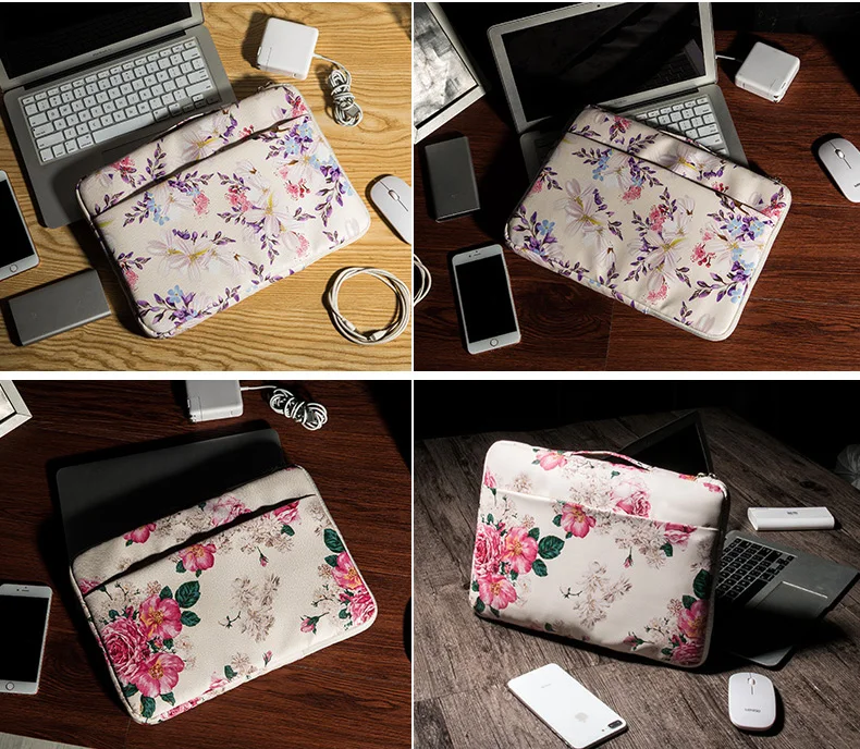 Цветочная Портативная сумка чехол для Macbook Air Pro retina 13 13,3 сумка для ноутбука Dell hp lenovo 13 дюймов