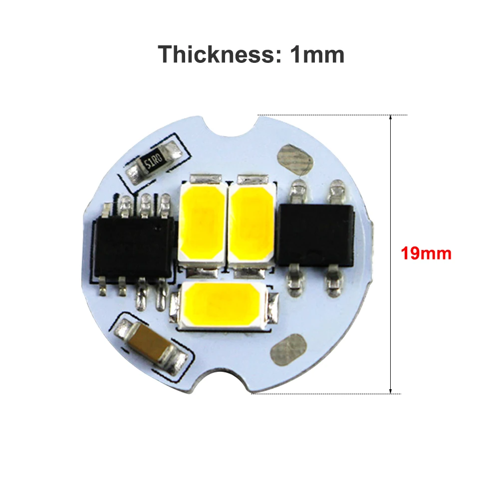 5 шт./лот светодиодная пластина источник света AC220V 2W интегрированный IC драйвер 5730