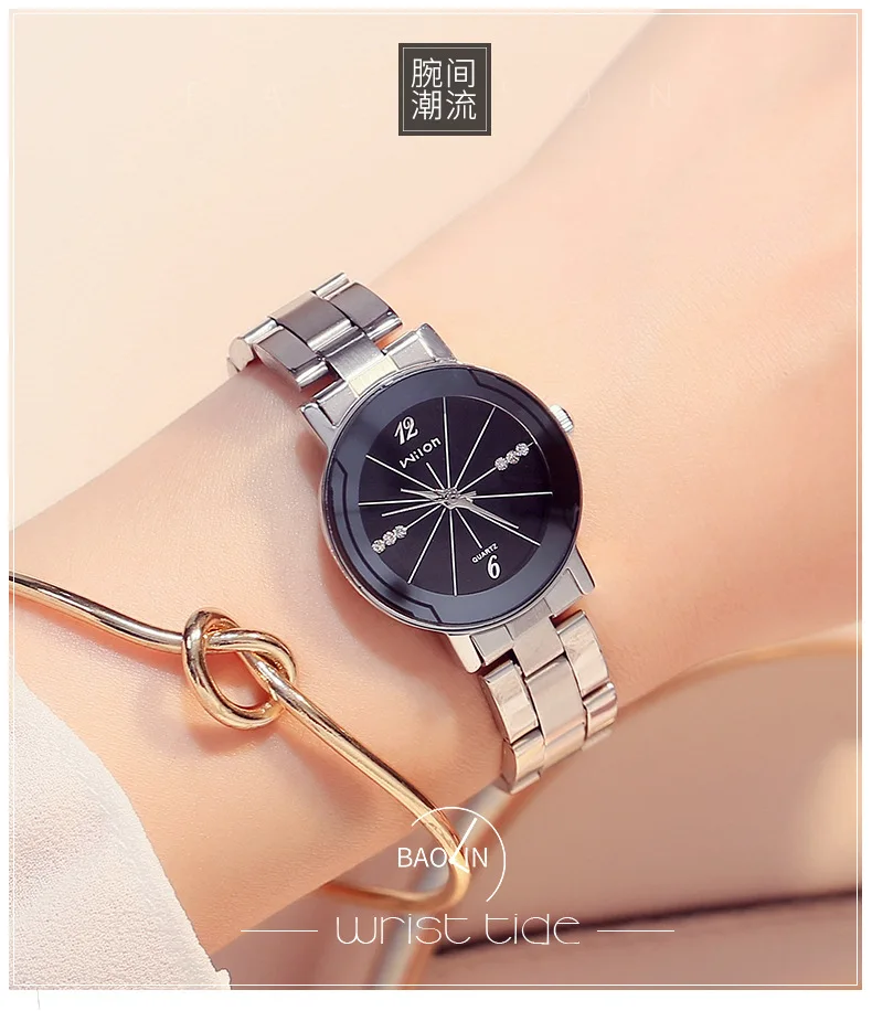 Men's Stainless Steel Watch simple luxury brand couple quartz watch waterproof ladies dress watch relogio feminino