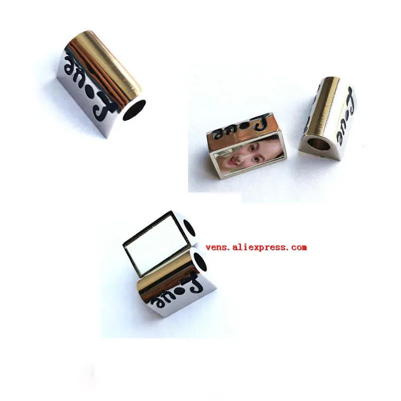 Сублимационное пустое сердце фото бисер металлический слайдер большое