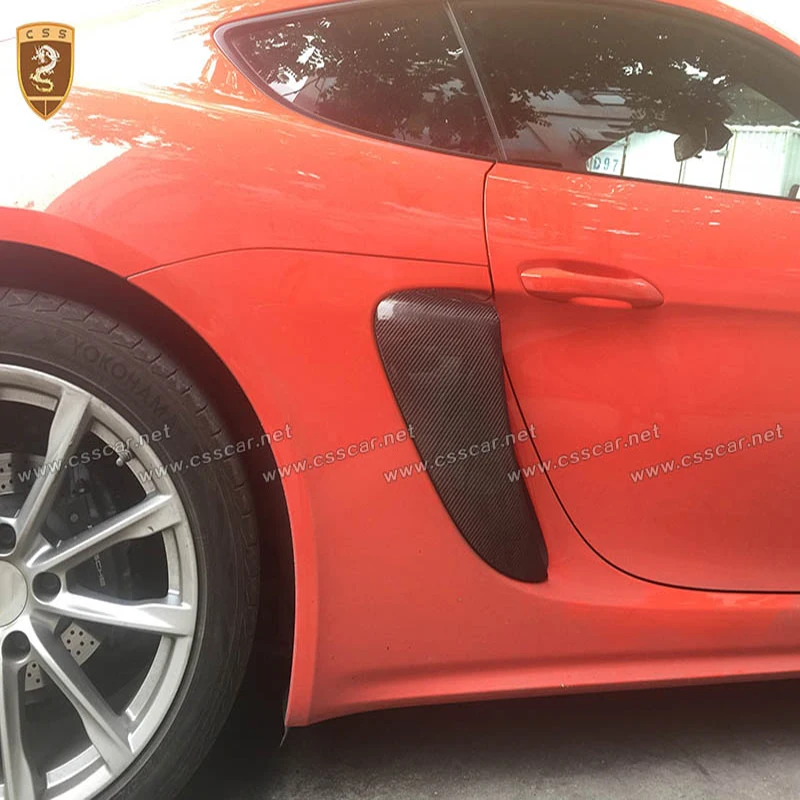 

Carbon Fiber Side Vents For Porsche 718 Boxster Cayman 2016-2017 Side Air Intakes Vents Auto Accessories