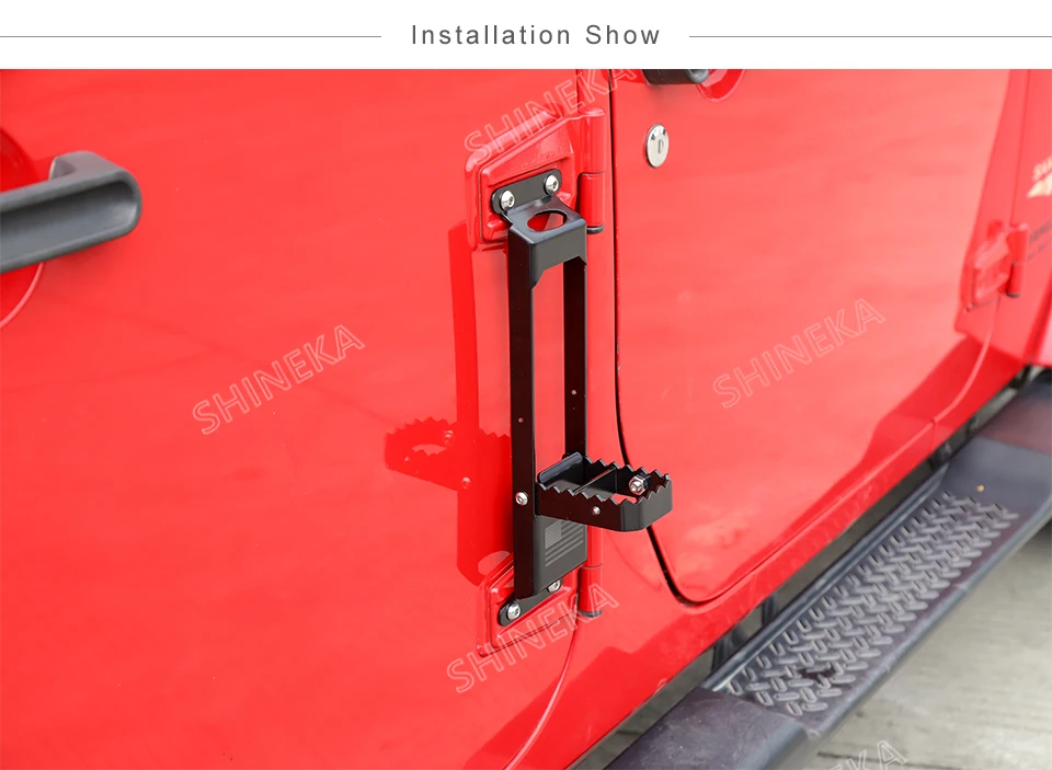 SHINEKA хромированный Стайлинг для Jeep Wrangler JK 2007- дверные петли для автомобиля альпинистский комплект для ног Педальный колышек для Jeep Wrangler JK