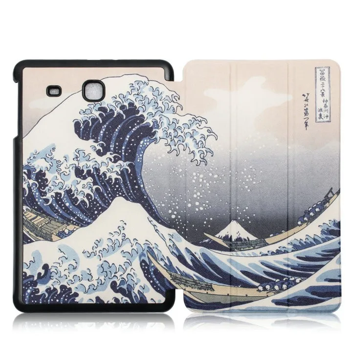 Кожаный чехол подставка для samsung Galaxy Tab E 9 6 T560 SM + стилус Защитная пленка экрана