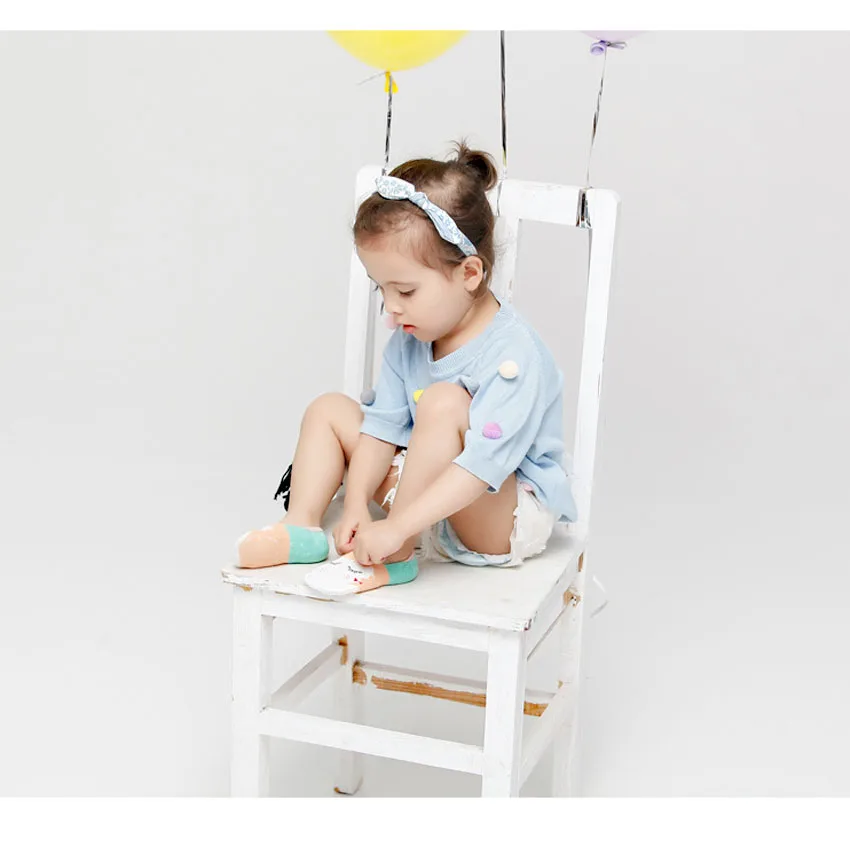 Летние хлопковые носки для новорожденных тапочки Повседневные детские