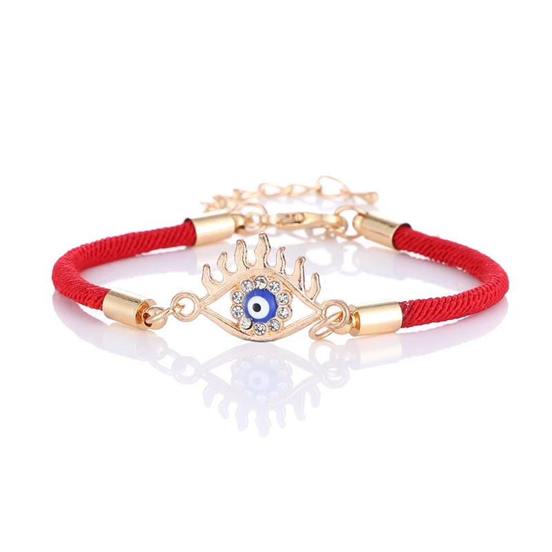 Classic lucky red rope blue evil eye charm bracelet adjustable female summer popular gift jewelry wholesale | Украшения и