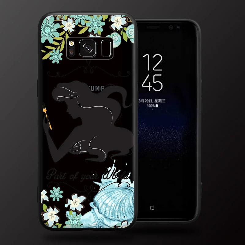Дисней Принцесса силуэт узор для samsung Galaxy S6 S7 Edge S8 S9 Plus Note 3 4 5 8 9 Жесткий чехол для телефона