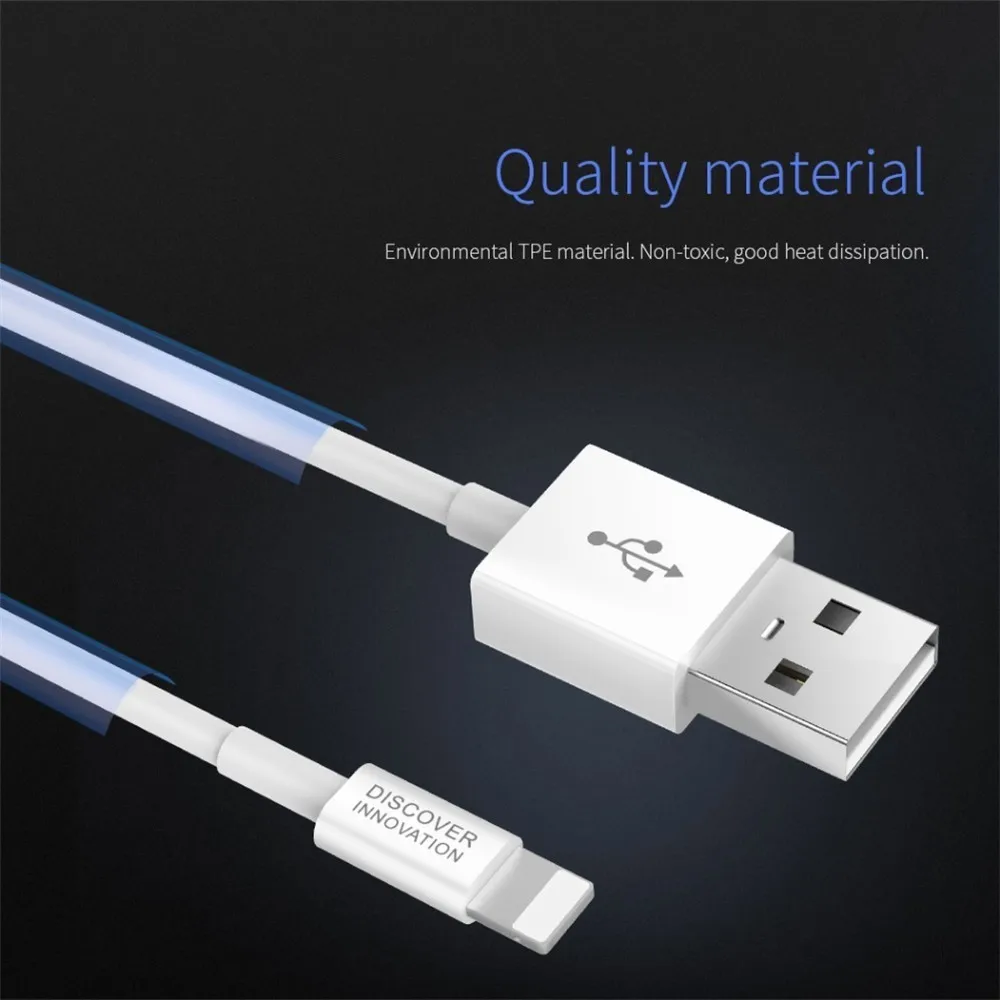 NILLKIN USB кабель Lightning для iphone Xs max Xr X 8 7 6 plus для ipad, кабели для быстрой зарядки, зарядное устройство для мобильного телефона, шнур для передачи данных