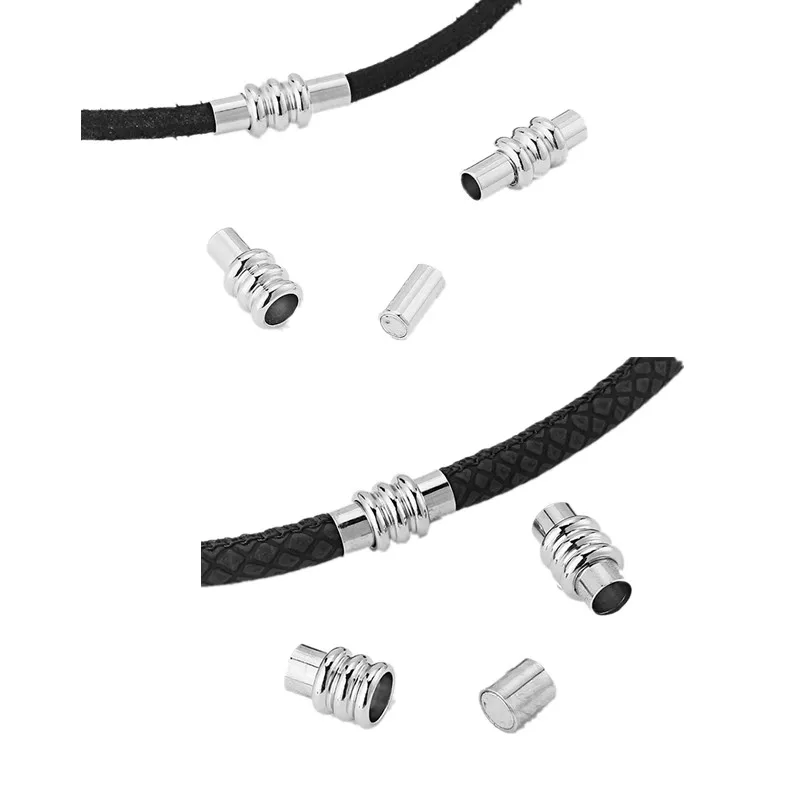 

10Sets Magnetic End Clasp Jewelry Findings For 4/6mm Round Leather Cord