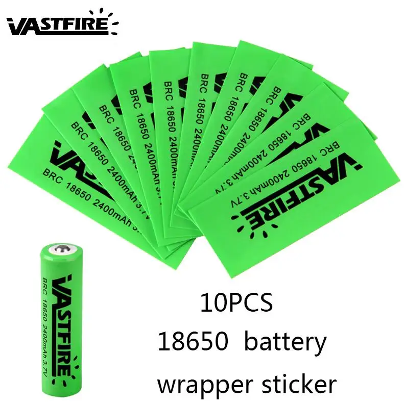 For 18650 Battery 10 шт./лот 18650 батарея обертка наклейка электронная термоусадочная трубка кабельные рукава Защитная крышка кожи стикер украшения - Цвет: For 18650 Battery