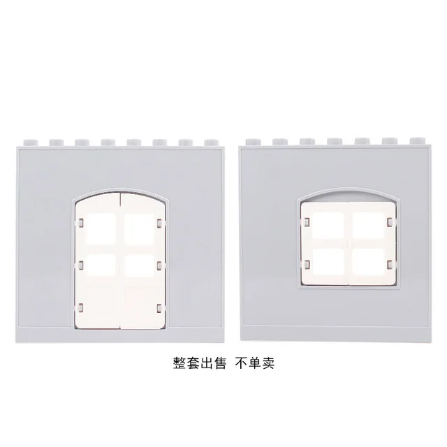 LXF-Door-Set-5 Diy аксессуары строительные блоки счастливая семья лесной дом животные совместимы с L бренд Duploe части игрушки для детей Подарки - Цвет: LXF-Door-Set-5