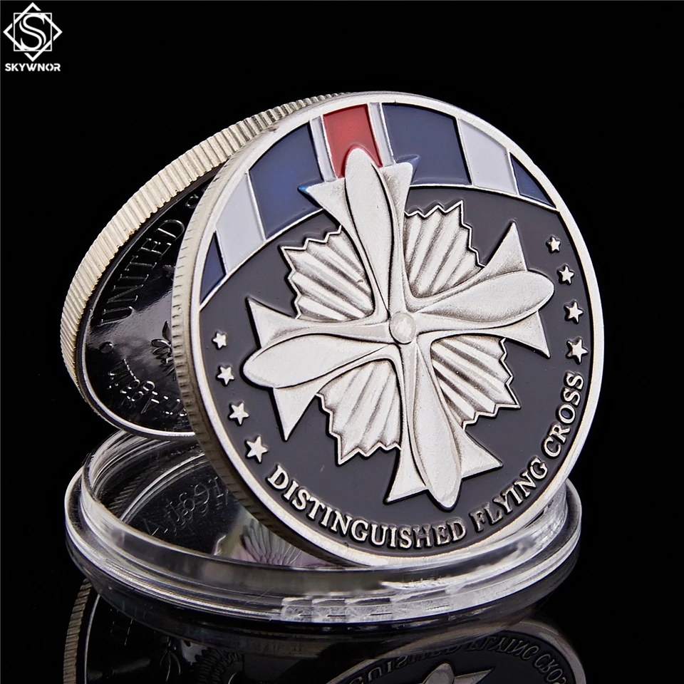 

2021 USA Challenge Coin Distinguished Flying Cross Society Military Decoration Awarded US Armed Forces