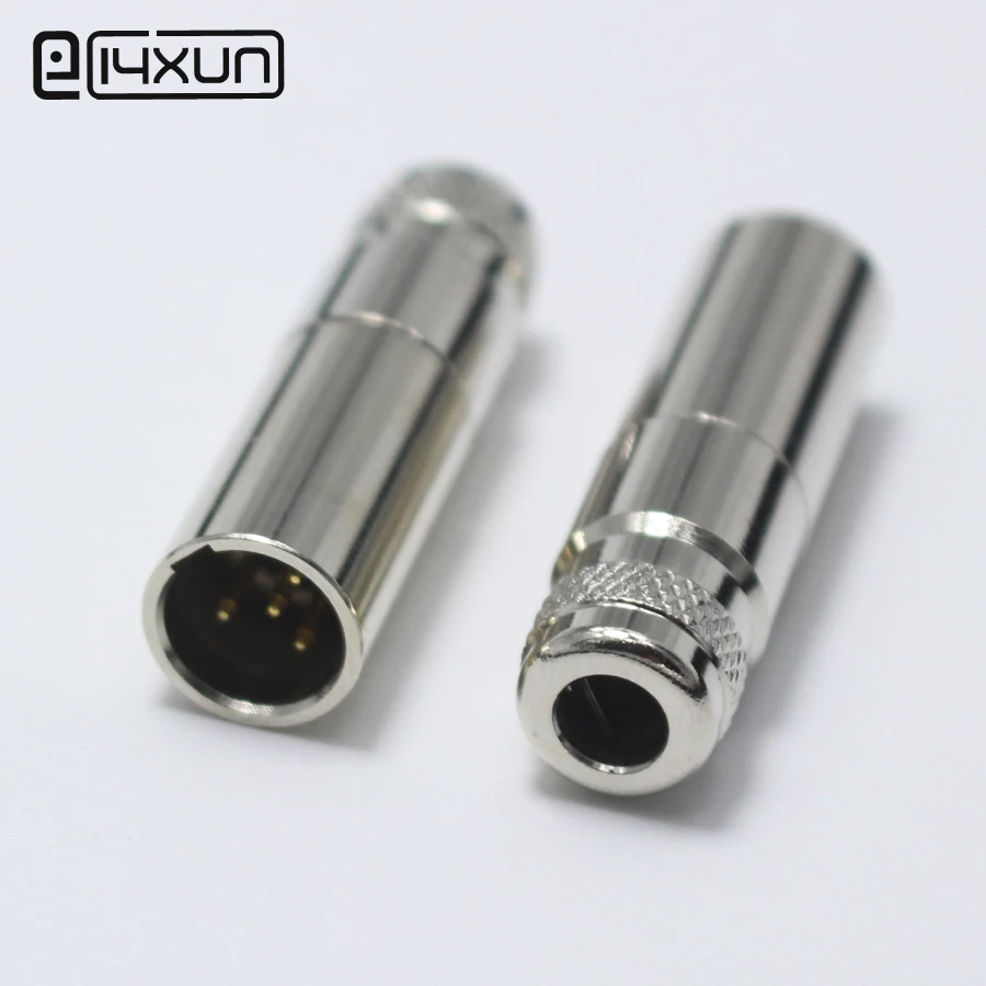 1 шт мини штепсельная вилка XLR с 4-контактный, маленькие XLR Сделано в Китае 4 P Аудио Металлический микрофон разъем микрофонный адаптер для OD5mm кабель