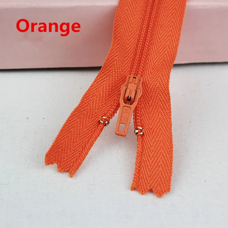 Orange 100 шт. нейлон катушки Застёжки-молнии портной Вышивание Инструменты одежды Интимные аксессуары 9 дюймов - Цвет: Orange