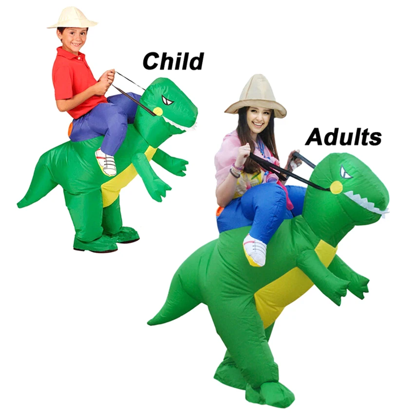Новинка костюмы для косплея с динозавром родителей и детей поддельные наездники