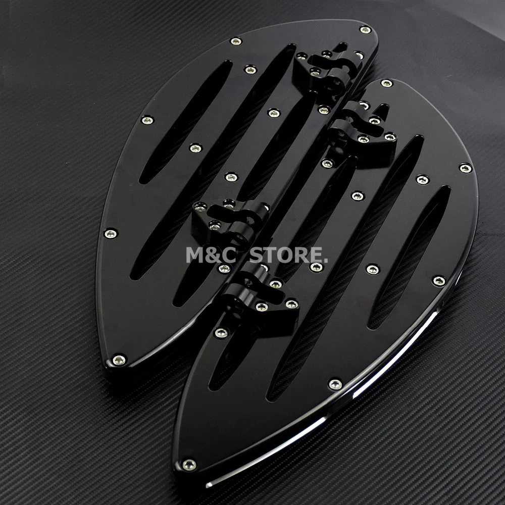 Мотоцикл Черный Драйвер Натяжные Половые доски Подножка Для Harley Touring Street Road Glide King