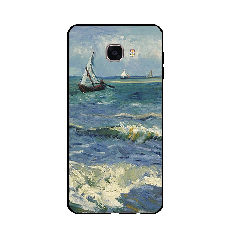 Чехол для Galaxy C7 ультратонкий черный мягкий чехол из ТПУ Samsung C7000 DIY телефона 5 7