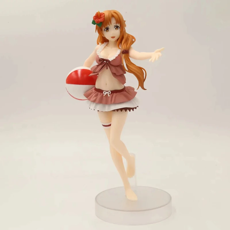 9&quot Sword Art Online SAO Anime Yuuki Asuna EXQ Bikini Beach Wave ver Boxed 23cm PVC Action Figure Collection Model Doll Toys Gift | Игрушки