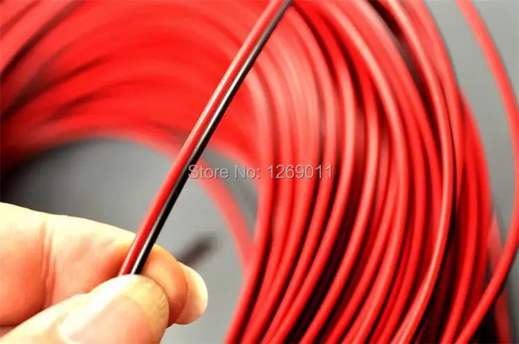 Красный и черный луженый медный провод светодиодный Удлинительный кабель 18AWG |
