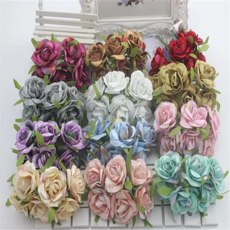 

Autumn 6pcs / Bouquet Bud Bud Rose Silk Rose Rose Flower Decoration Home Decoration Wedding