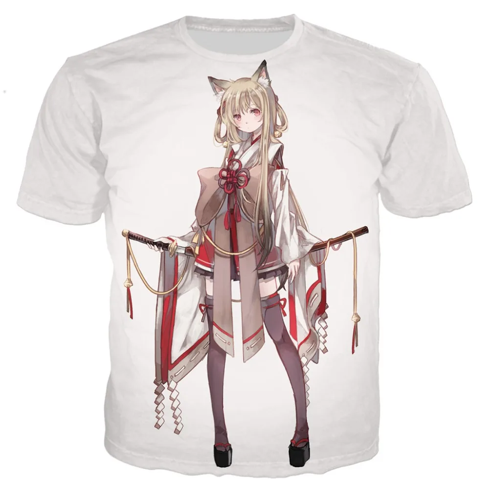 Горячая игра Azur Lane милые мужские рубашки 3D печатные футболка забавная модные летние рубашки крутая рубашка для мужчин женщин унисекс Повседневный Топ