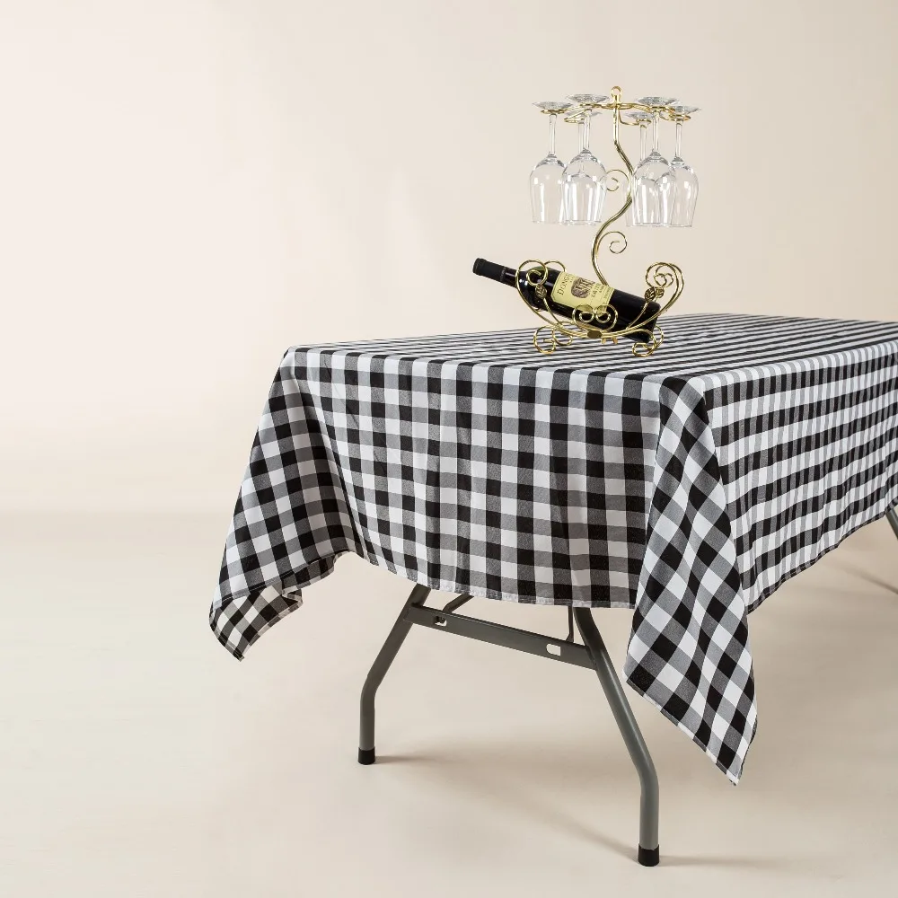 YRYIE 90 дюймовая круглая клетчатая полиэфирная скатерть из буйвола в клетку для