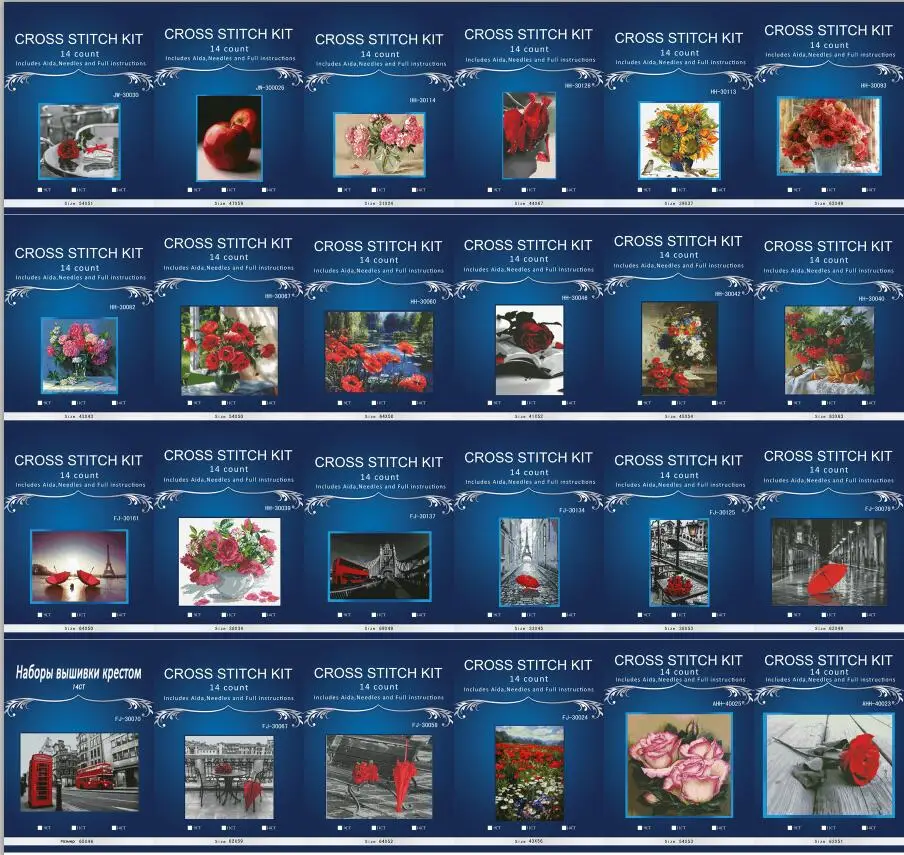 Набор для вышивки крестиком oneroom The Red rose 14CT 8 | Дом и сад