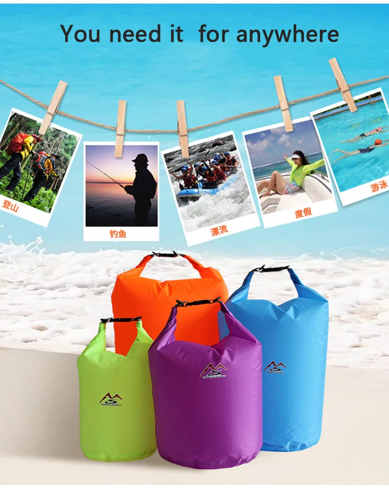5L/10L/20L/40L/70 открытый сухой водонепроницаемый мешок сухой мешок водонепроницаемый плавающий сухой шестерни сумки для гребли рыбалки рафтинг плавание