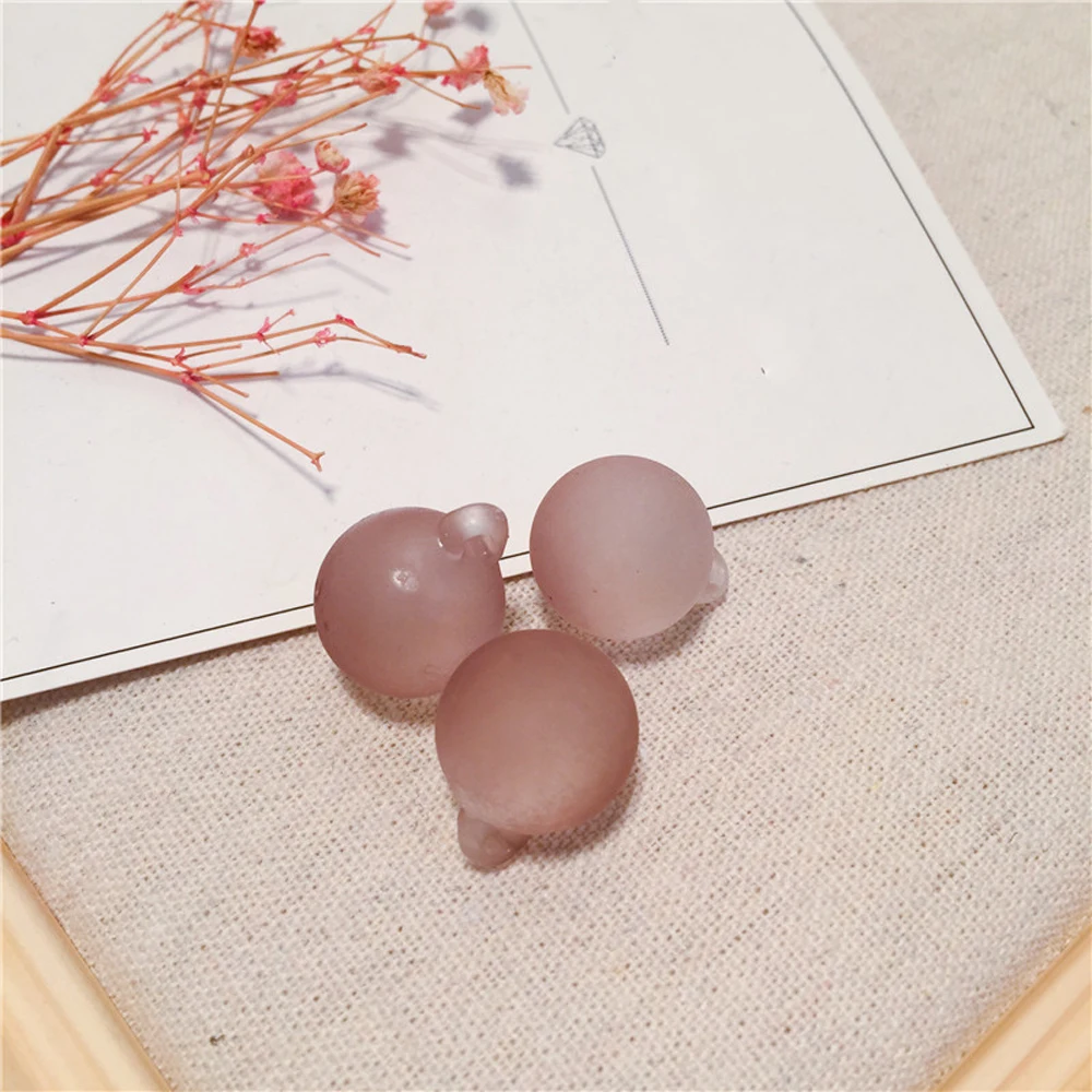 QOOKOO я 10 шт./упак. прозрачный Стекло круглый шар брелок кулон Смола DIY Craft Бусины