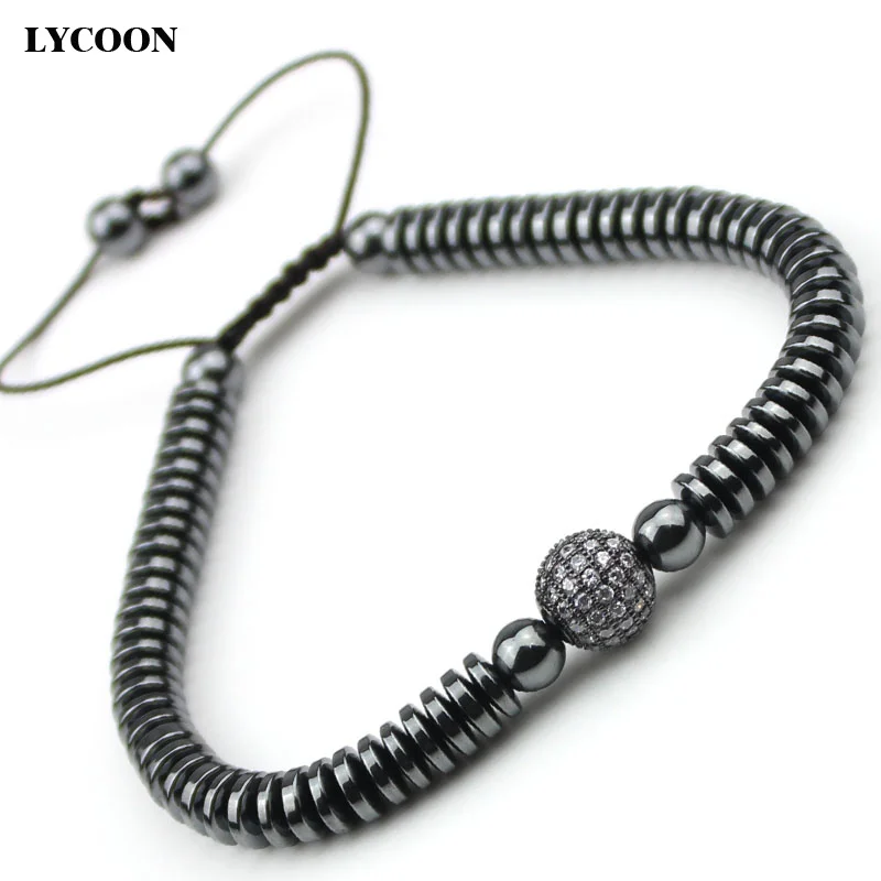 Хит! Здоровья гематитовый магнит бусины браслет золотой зубец Установка Белый