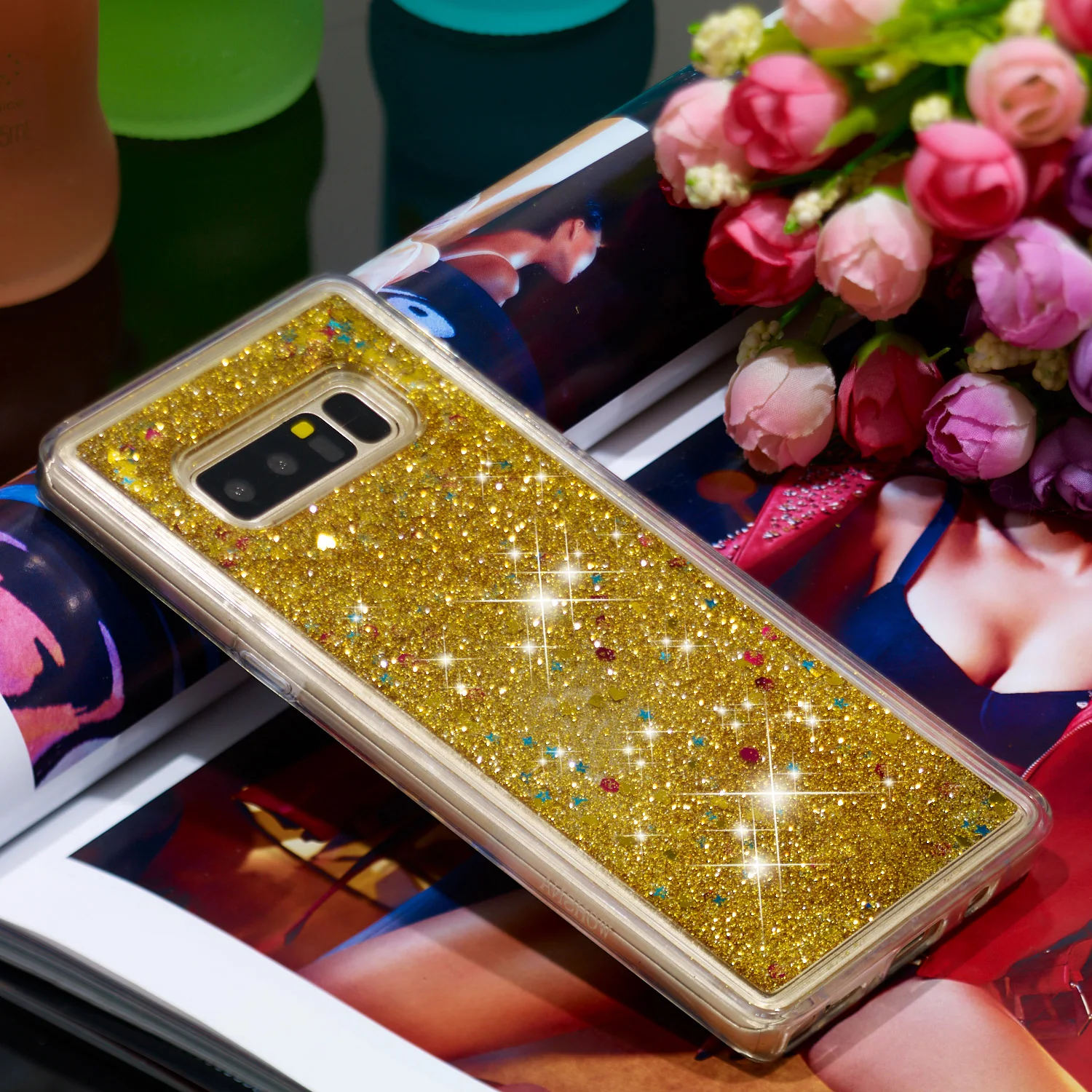Чехол с блестками и жидкостью для Samsung Galaxy Note 8 чехол телефона N950F N950W N950N N950U