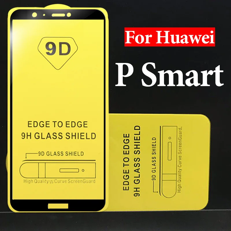 9d Защитное стекло для huawei p smart закаленное полное покрытие huavei huawey huwai psmart Защитная
