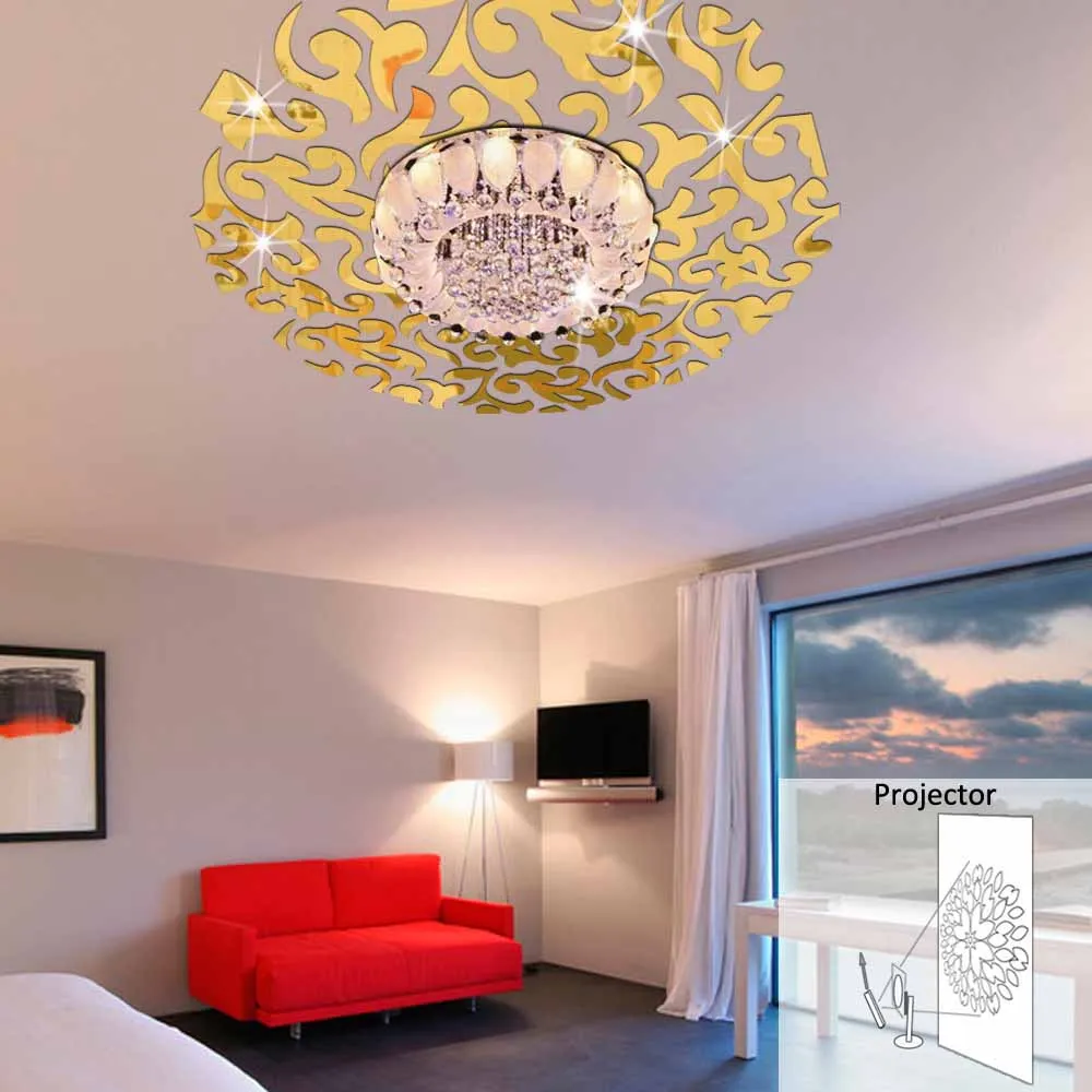 Креативный 3D домашний декор зеркальная Настенная Наклейка s гостиная спальня