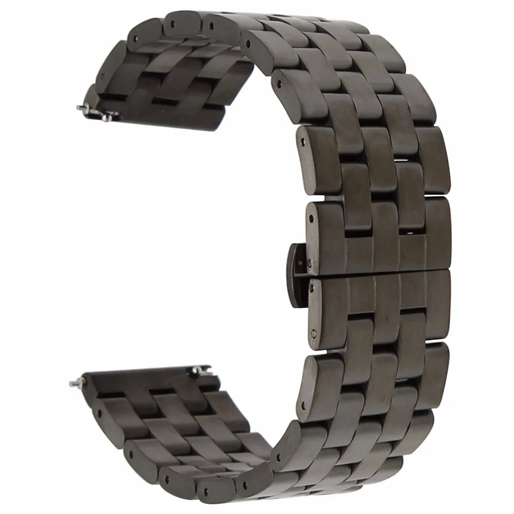 20 мм/22 мм Quick Release ремешок для наручных часов часы IWC Band Нержавеющая сталь ремешок браслет с застежкой-бабочкой наручный ремень черный, серебристый цвет