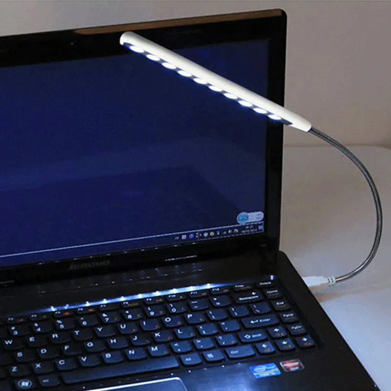 Портативный светодиодный USB настольная лампа регулируемый гибкий светильник для