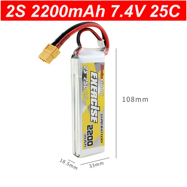 2pcs 2200mAh 2S 25C 2 шт./упак. sologood 2S 7,4 V Lipo батареи 1200 1500 1800 2200 2600 мАч для тележка с четырьмя осями и передача машины Батарея - Цвет: 2pcs 2200mAh 2S 25C