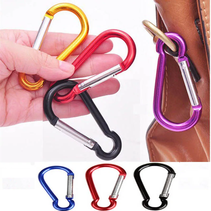 6X симпатичный Простой алюминиевый карабин для кемпинга брелок туризма на