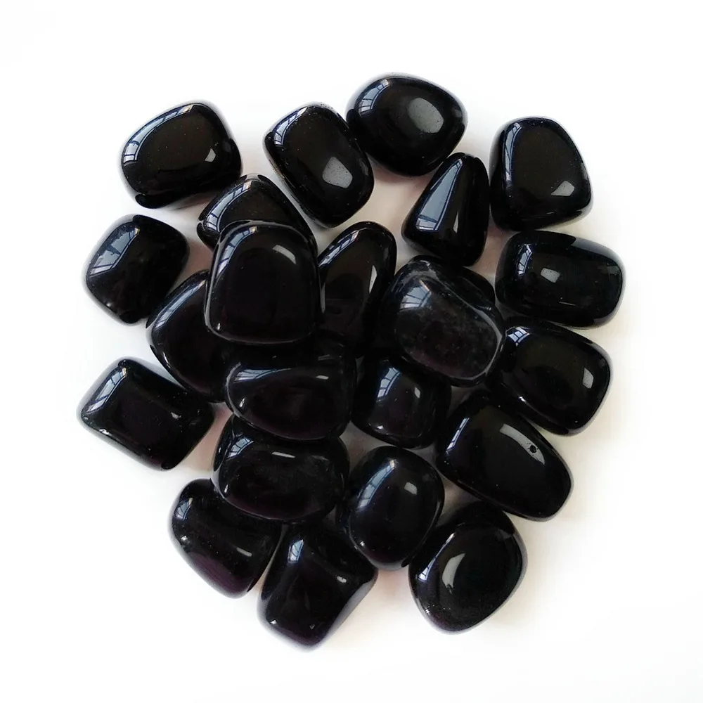 Натуральные черные обсидиановые кварцевые резные камни искусственные кристаллы
