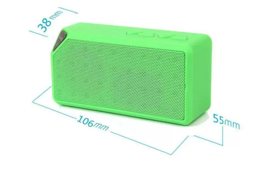 Мини Bluetooth динамик X3 TF USB FM радио беспроводной портативный музыкальный звуковой ящик сабвуфер громкий динамик s с микрофоном для телефона ПК