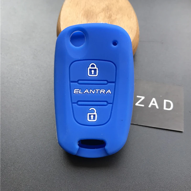 ZAD силиконовый резиновый чехол для ключа автомобиля держатель набор hyundai Elantra 3