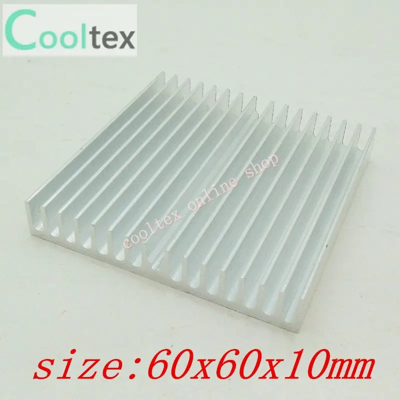 

Алюминиевый радиатор HeatSink для охлаждения микросхемы, ЦП, VGA, ОЗУ, LED IC, 60x60x 10 мм, 40 шт.
