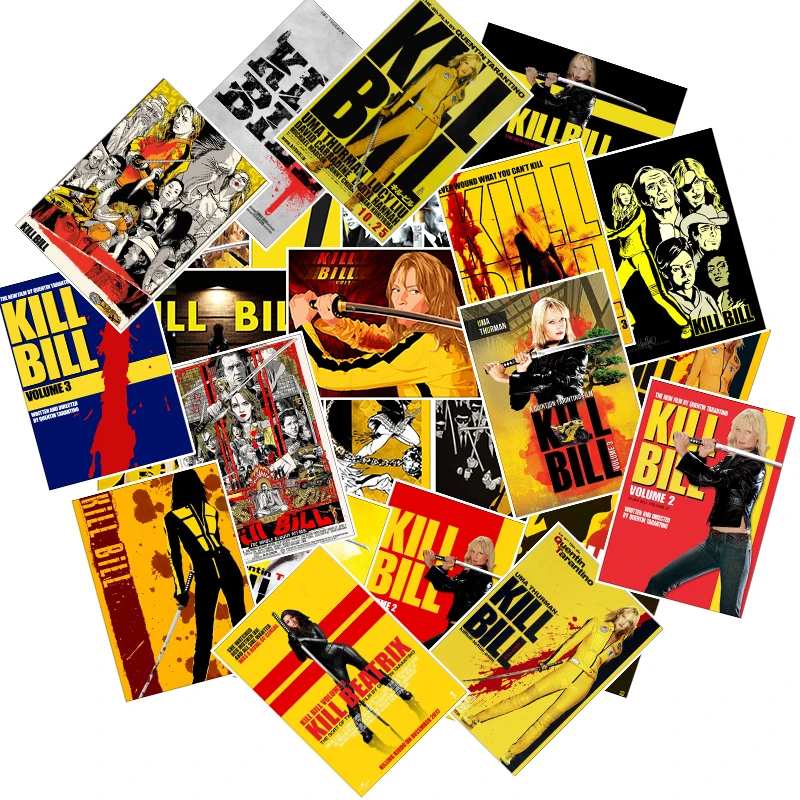 25 шт фильм Kill Bill стикер для гитары чемодан холодильник ноутбук стикер s водонепроницаемый стикер игрушки - Цвет: D080(25Pcs)