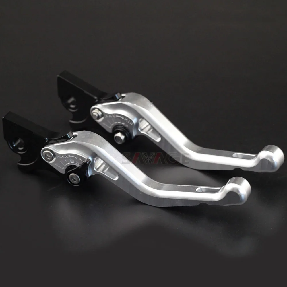 Левый и правый тормозные рычаги для GILERA Runner 200 2003-2008, Runner 125 FX/VX 1998-2005 VX/VXR аксессуары для мотоциклов Короткие CNC - Цвет: Серебристый