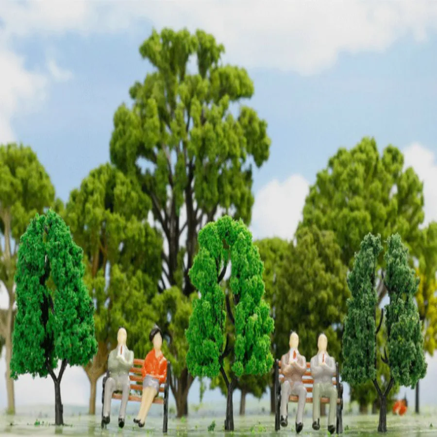 200pcs 5cm 1/200 Model Trees Architecture For Ho Train Layout Modelbouw Scene Maker Factory | Игрушки и хобби