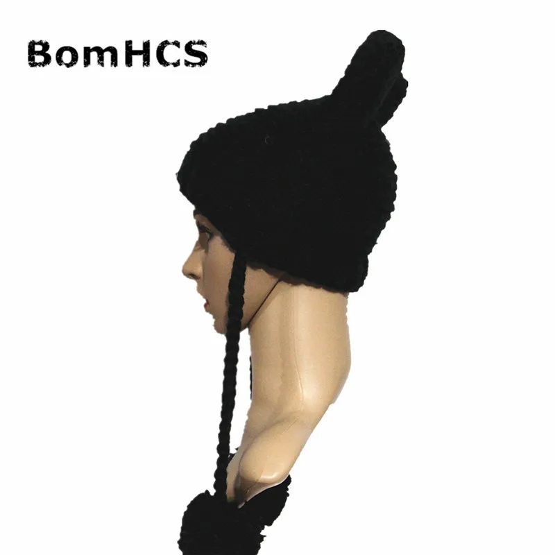 Женская вязаная шапка BomHCS ручной работы с ушками медведя теплая шапка|bear ear hat|ear