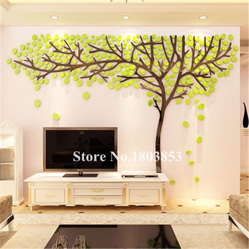 Elk Tree 3D Stereo Acrylic Wall Stickers Living Room Sofa TV Background Sticker Creative DIY Wall Home Decoration Christmas Gift