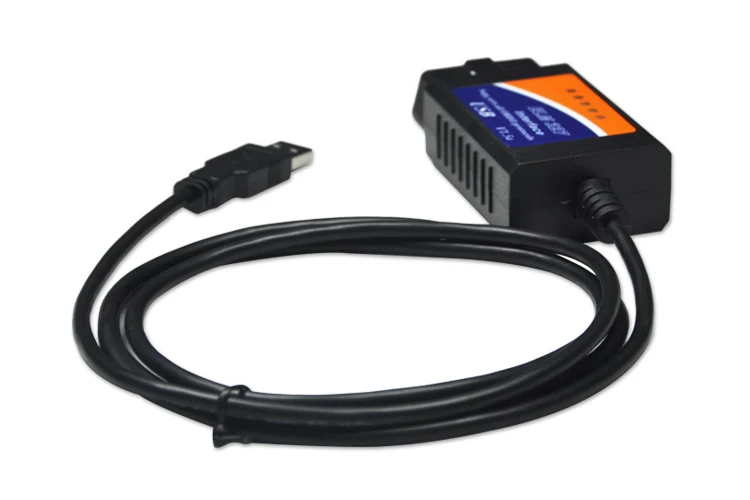 15 шт./лот DHL Бесплатная ELM327 интерфейс USB OBD2 Авто сканер V1.5 OBDII OBD 2 II elm327 usb Супер