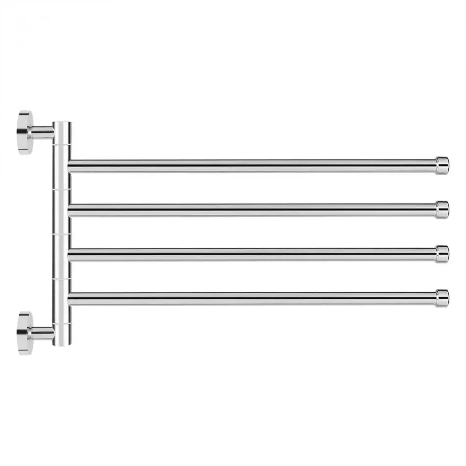 Поворотный держатель для полотенец на 4 стержня настенное крепление из