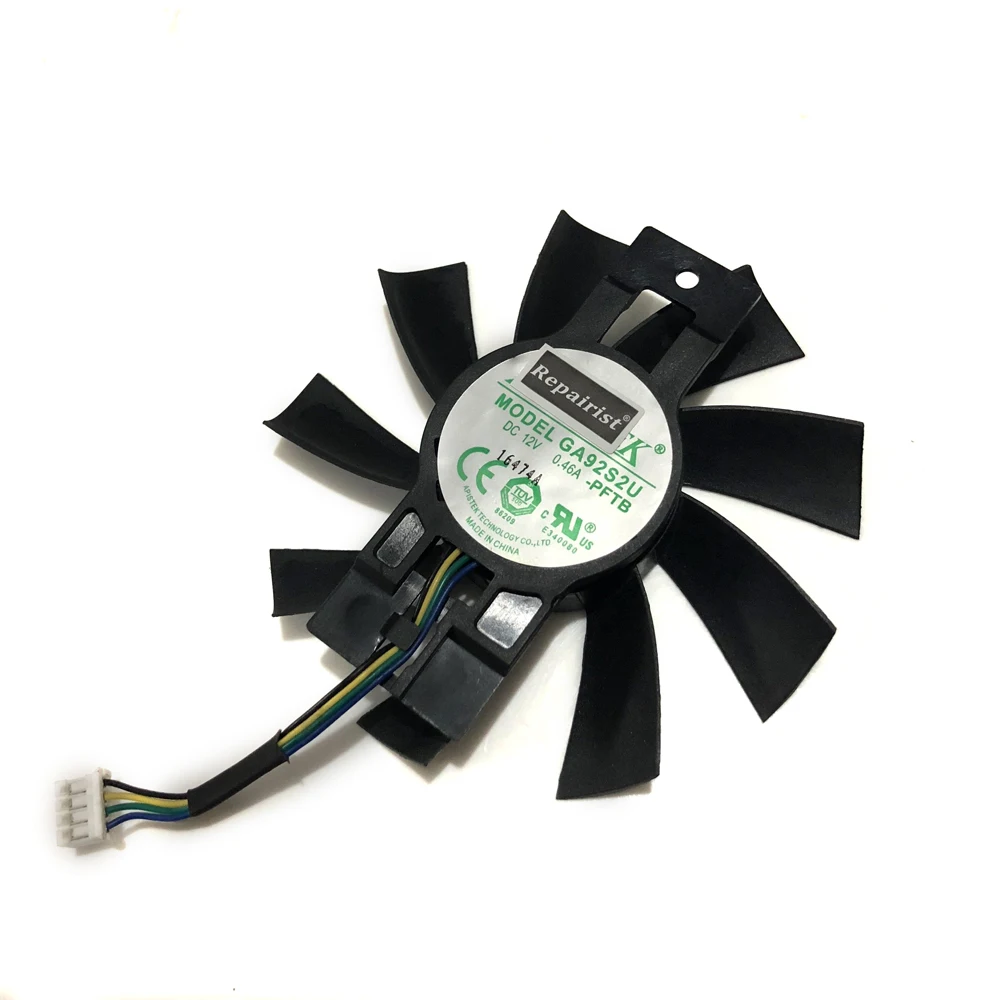 Kuroutoshikou RX570 GPU VGA кулер вентилятор охлаждения для GALAKURO RX 570 RD-RX570-E4GB Графика карт в